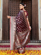 Shree Shyam Fashion Purple Silk Saree | Grocsy