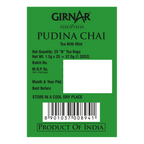 Girnar Black Tea Bags - Pudina | Grocsy