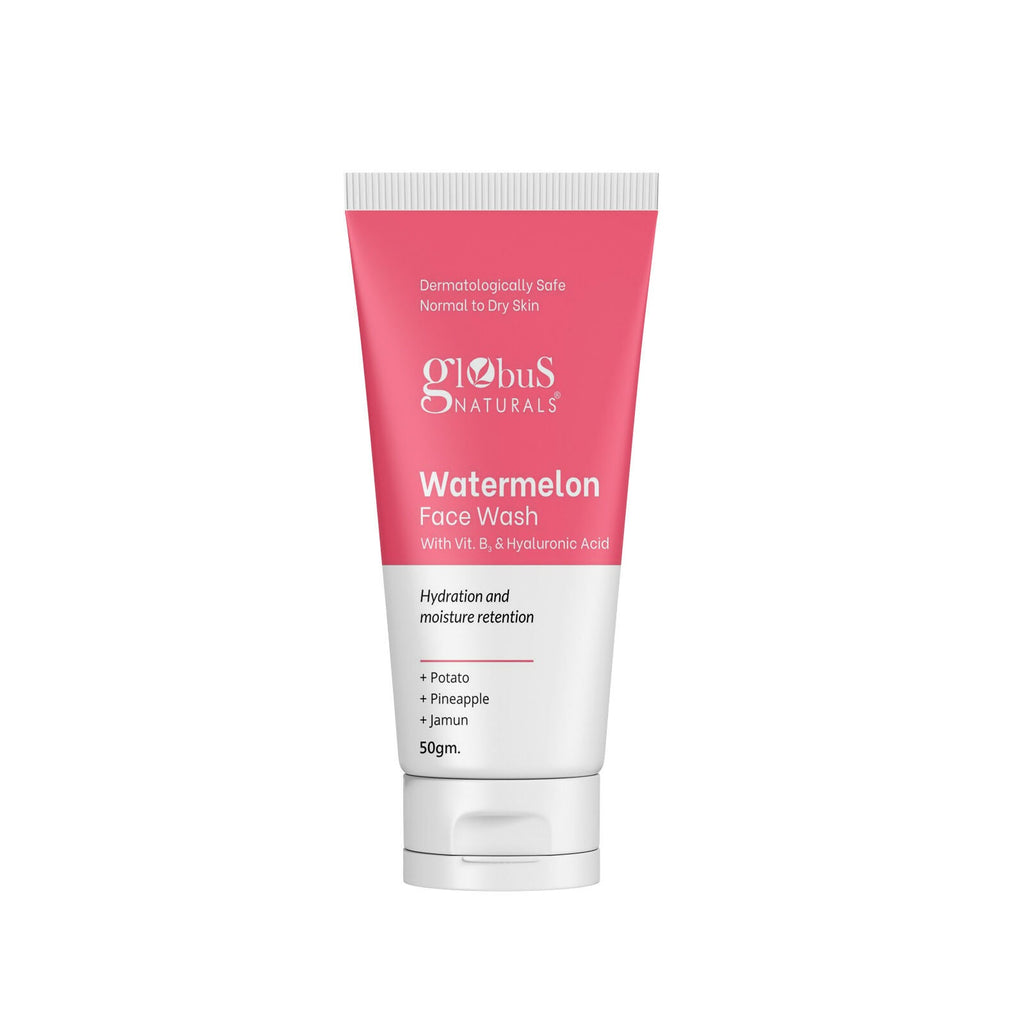 Globus Naturals Watermelon Face Wash with Vitamin B3 & Hyaluronic Acid | Grocsy