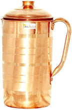 Pure Copper Water Jug With Handles And Lid | Grocsy