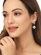 NVR Women Golden Cz Studded Studs Earrings | Grocsy