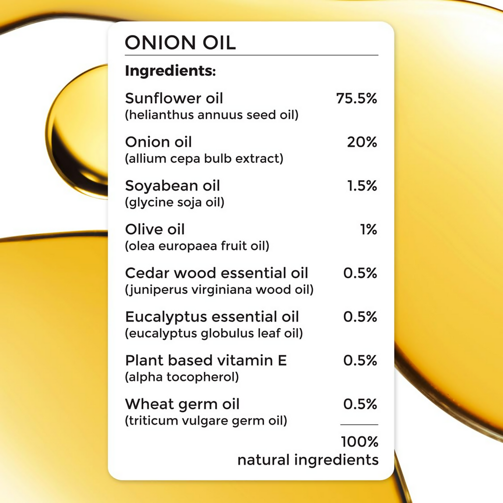 Brillare Onion Hair Oil with the Goodness Of Cedar Wood & Sunflower Oil | Grocsy