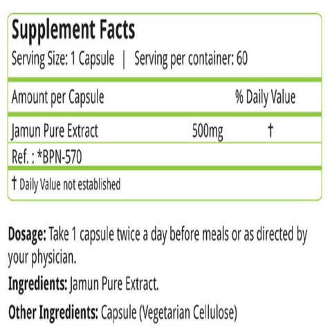 Nature's Velvet Jamun Capsules | Grocsy
