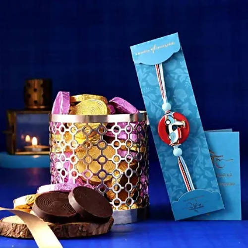 Scooter Drive Rakhi & Assorted Chocolates | Grocsy