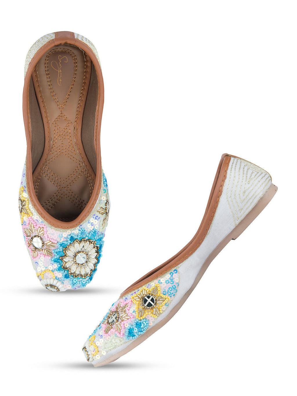 Desi Colour Women Indian Ethnic Footwear-Heavy Emb -8 | Grocsy