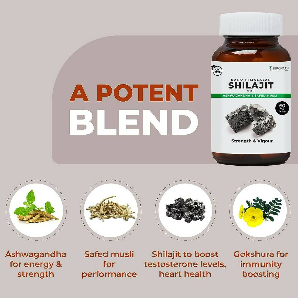 Zeroharm Nano Himalayan Sj With Ashwagandha, Safed Musli | Grocsy