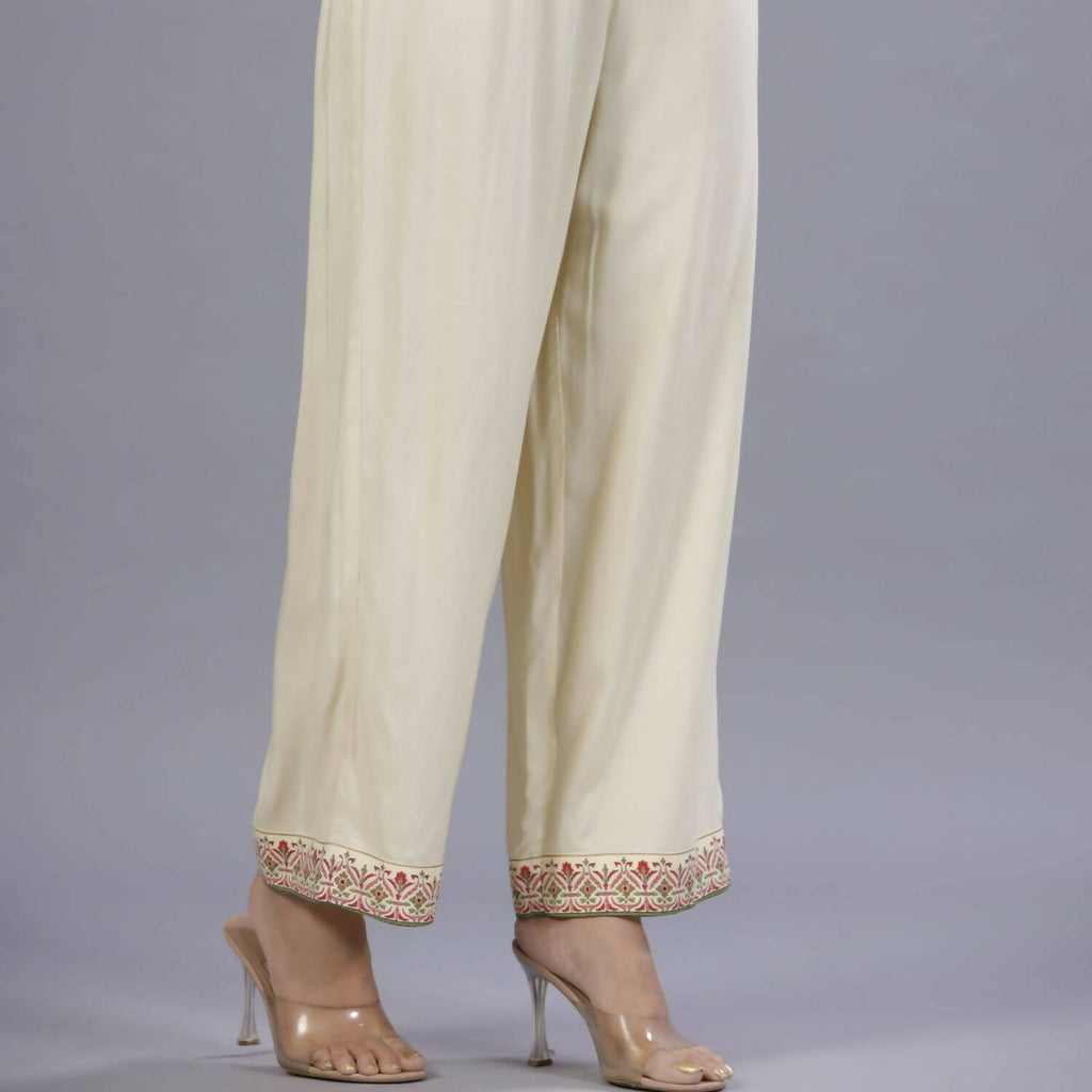 Juniper Women Yellow Rayon Printed Kurta, Pants and Dupatta Set | Grocsy