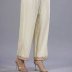 Juniper Women Yellow Rayon Printed Kurta, Pants and Dupatta Set | Grocsy