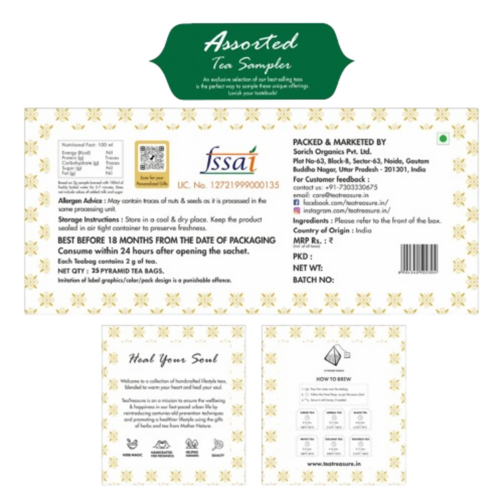 Tea Treasure Assorted Tea's Tea Bags | Grocsy