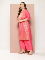 Sztori Plus Size Printed Regular Kurta with Palazzos | Grocsy