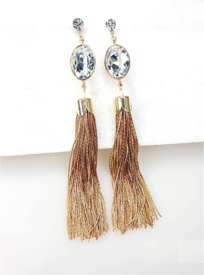 Bling Accessories Swarovski Crystal Tassel Stud Earrings | Grocsy
