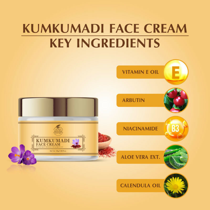 Skiura Nature Kumkumadi Saffron Face Cream | Grocsy