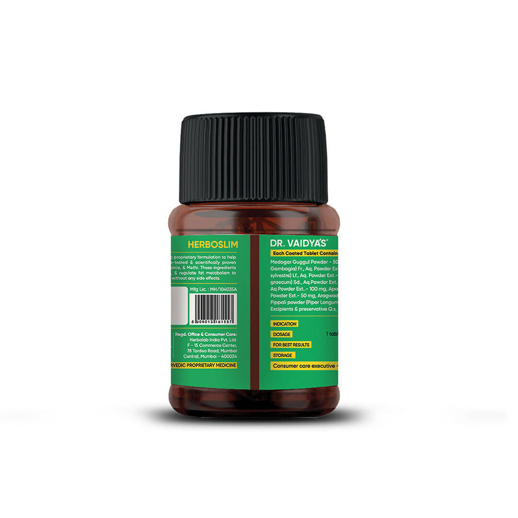 Dr. Vaidya's Herboslim Tablets | Grocsy