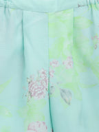 Ahalyaa Aqua Blue Crepe Printed Kids Kurta Palazzo Sets For Girls | Grocsy