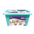 Kipa 210 Pieces Multi Colored Mega Jumbo Happy Home House Building Block with Attractive Windows and Smooth Rounded Edges Game with Storage Container | Grocsy