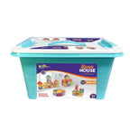 Kipa 210 Pieces Multi Colored Mega Jumbo Happy Home House Building Block with Attractive Windows and Smooth Rounded Edges Game with Storage Container | Grocsy