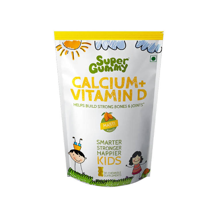 Super Gummy Calcium + Vitamin D Gummies for Kids (Mango Flavor) | Grocsy