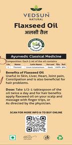 Vedsun Naturals Flax Seed Oil Alsi Ka Tel Pure Omega 3 Rich | Grocsy