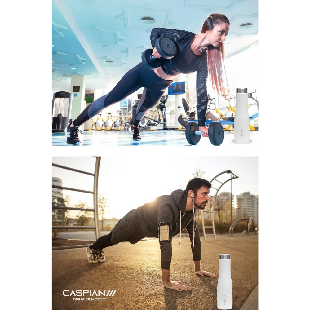 CASPIAN /// Aqua Stainless Steel Water Bottle | Grocsy