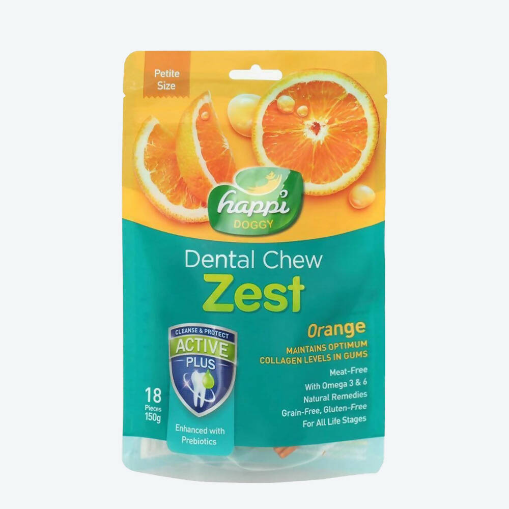 Happi Doggy Dental Chew Zest - Orange Petite | Grocsy