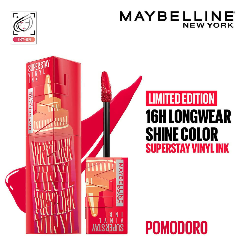 Maybelline New York Super Stay Vinyl Ink Liquid Lipstick, Instant Shine Lasts Up To 16H - Pomodoro Sauce | Grocsy