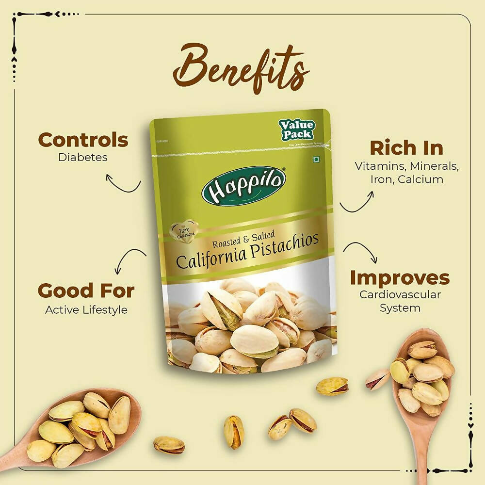 Happilo Premium Super Value Combo (Californian Almonds, Whole Cashews, Pistachios, Seedless Green Raisins) | Grocsy