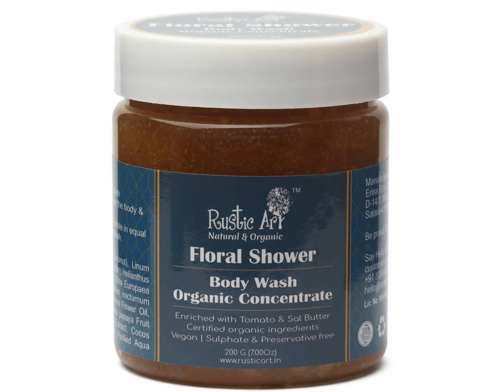 Rustic Art Floral Shower Organic Concentrate Body Wash | Grocsy