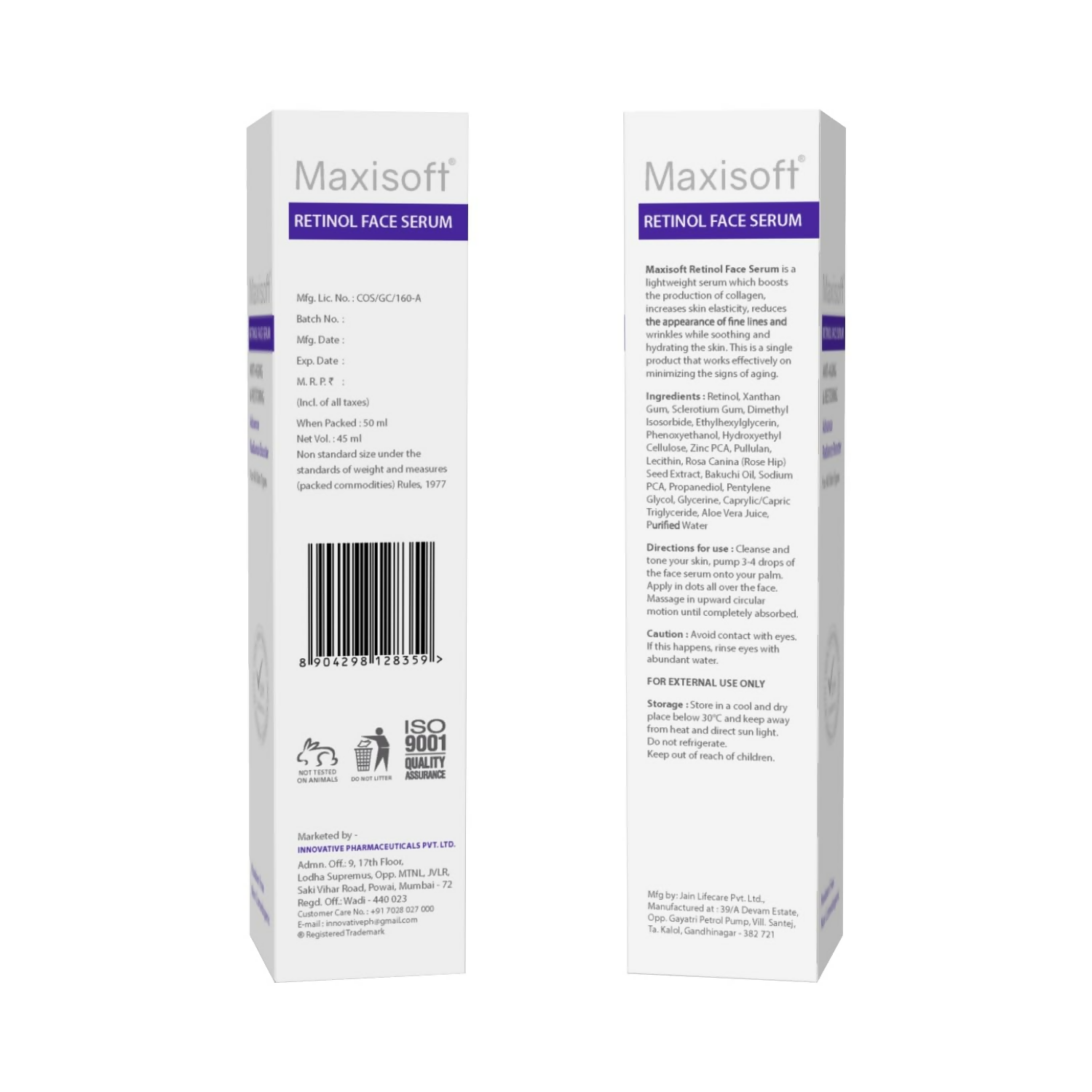 Maxisoft Retinol Face Serum | Grocsy