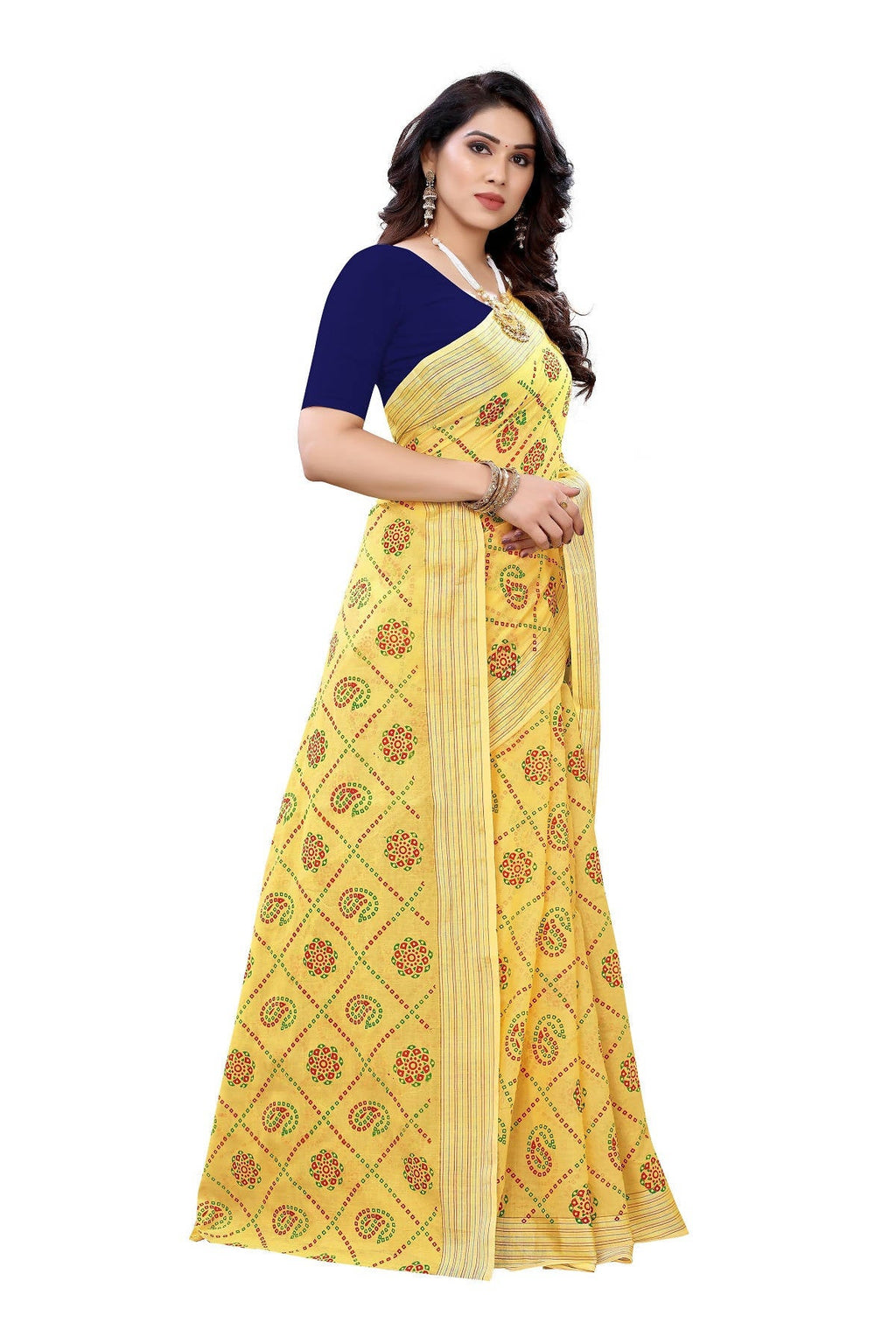 Vamika Yellow Linen Jari Border Saree (CHARVI YELLOW) | Grocsy
