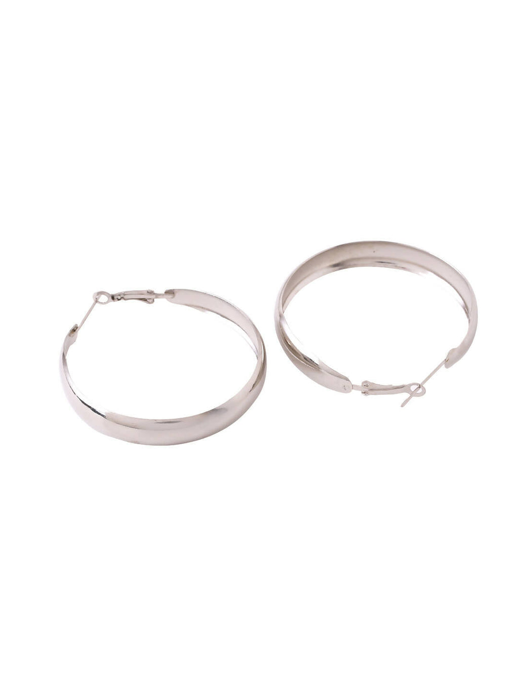 NVR Women Silver Plated Hoop Earrings | Grocsy