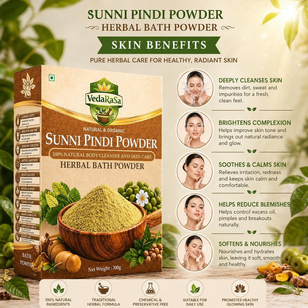 VedaRasa Sunni Pindi Herbal Bath Powder | Grocsy