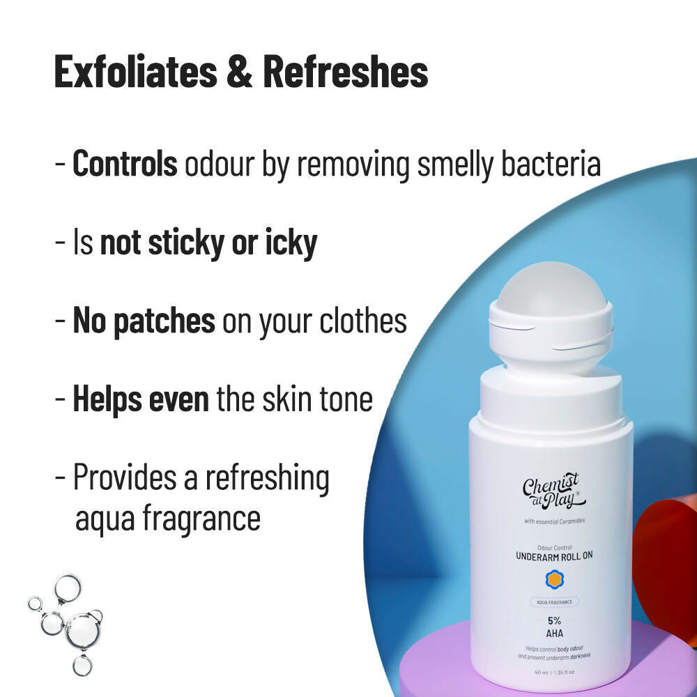Chemist At Play Neck, Knee & Elbow Brightening + Aqua Under-Arm Roll-On Combo | Grocsy