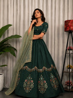 Lehenga Mart Green Designer Navratri Lehenga Choli for Women | Grocsy
