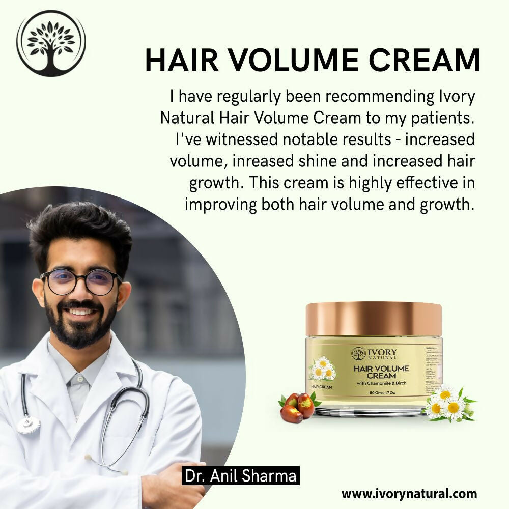 Ivory Natural Hair Volume Cream For Thicker, Fuller Looking Hair | Grocsy