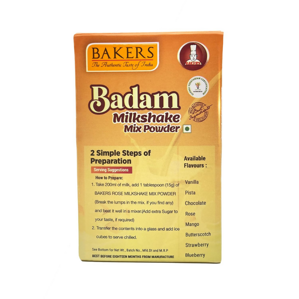 BAKERS Milk Shake Mix Powder - Badam Flavor | Grocsy