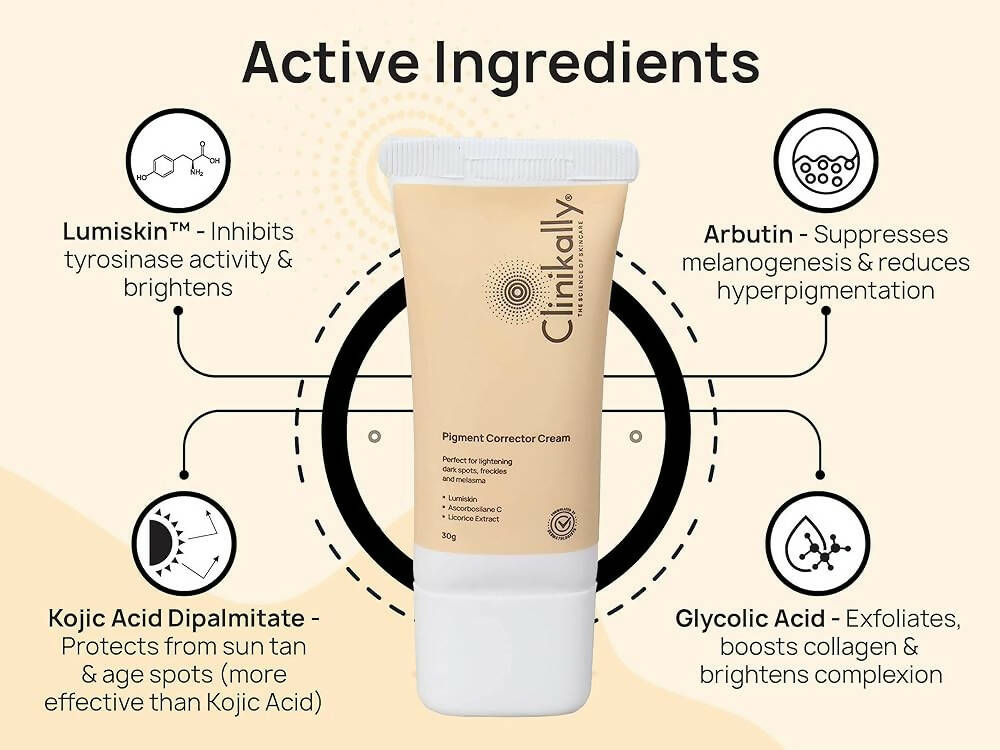 Clinikally Pigment Corrector Cream | Grocsy