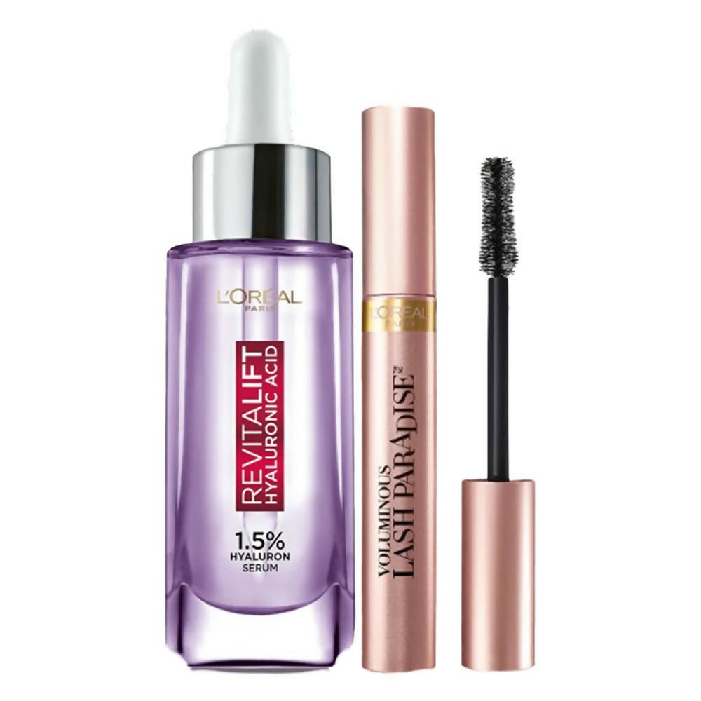 L'Oreal Paris Paradise Beauty Bestsellers - Lash Paradise Mascara & HA Serum | Grocsy