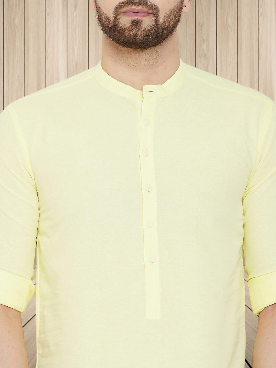 Even Apparels Men's Pure Cotton Yellow Kurta | Grocsy