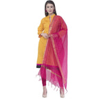A R Silk Magenta Color VNS Border Buti Dupattas and Chunnis | Grocsy