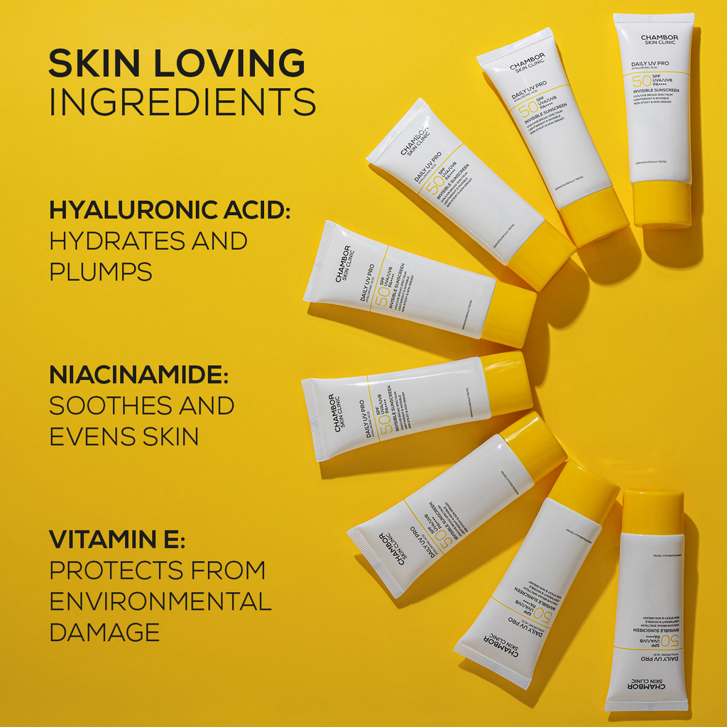Chambor Skin Clinic Daily UV Pro Invisible Sunscreen SPF 50 PA++++ | Grocsy