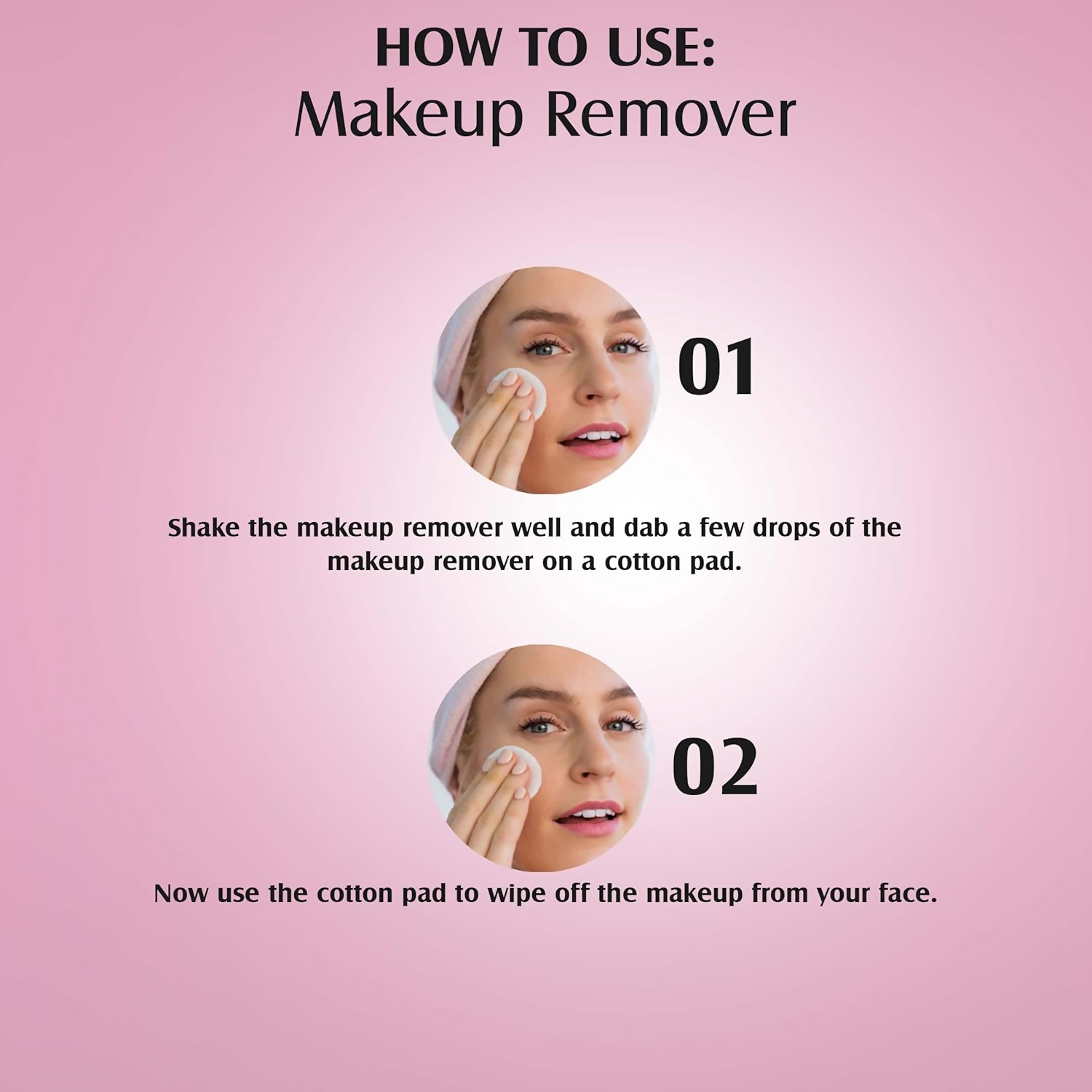 Glam21 Makeup Remover For Water-Proof & Long Lasting Makeup - Pink | Grocsy