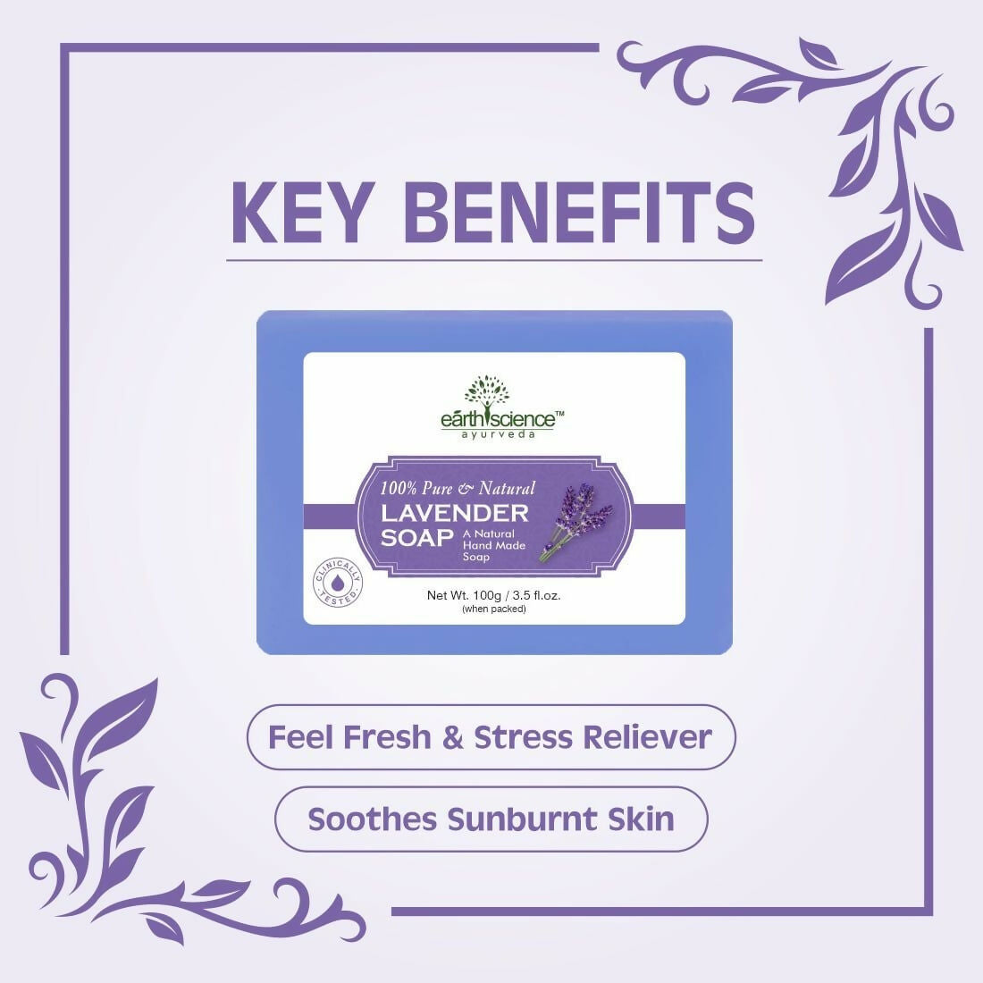 Earth Science Ayurveda Lavender Bath Soap | Grocsy