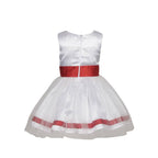 Asmaani Baby Girl's White Color Satin Knee Length Frock (AS-DRESS-22016) | Grocsy