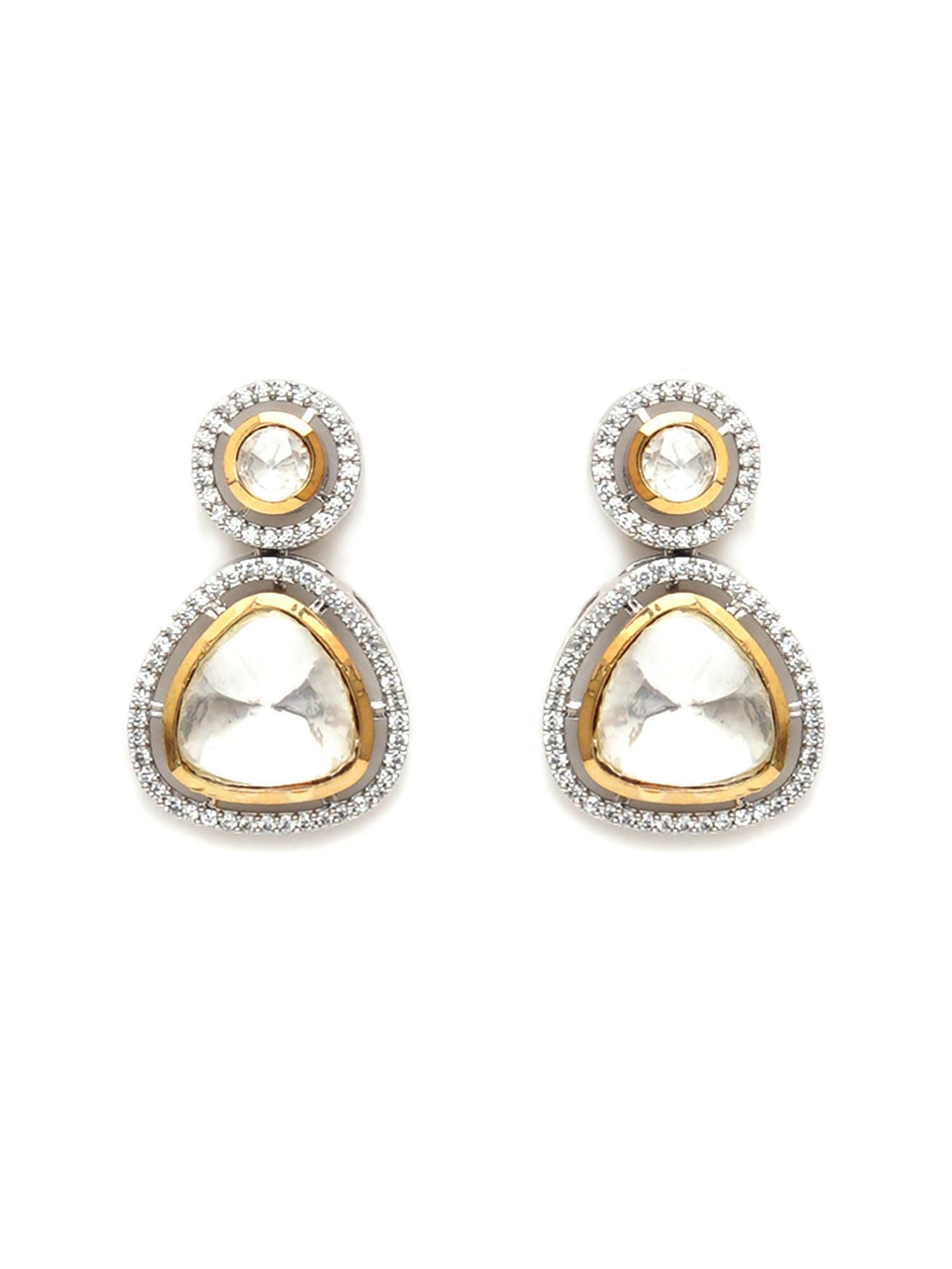 Kundan Earrings (silver) - Ruby Raang | Grocsy