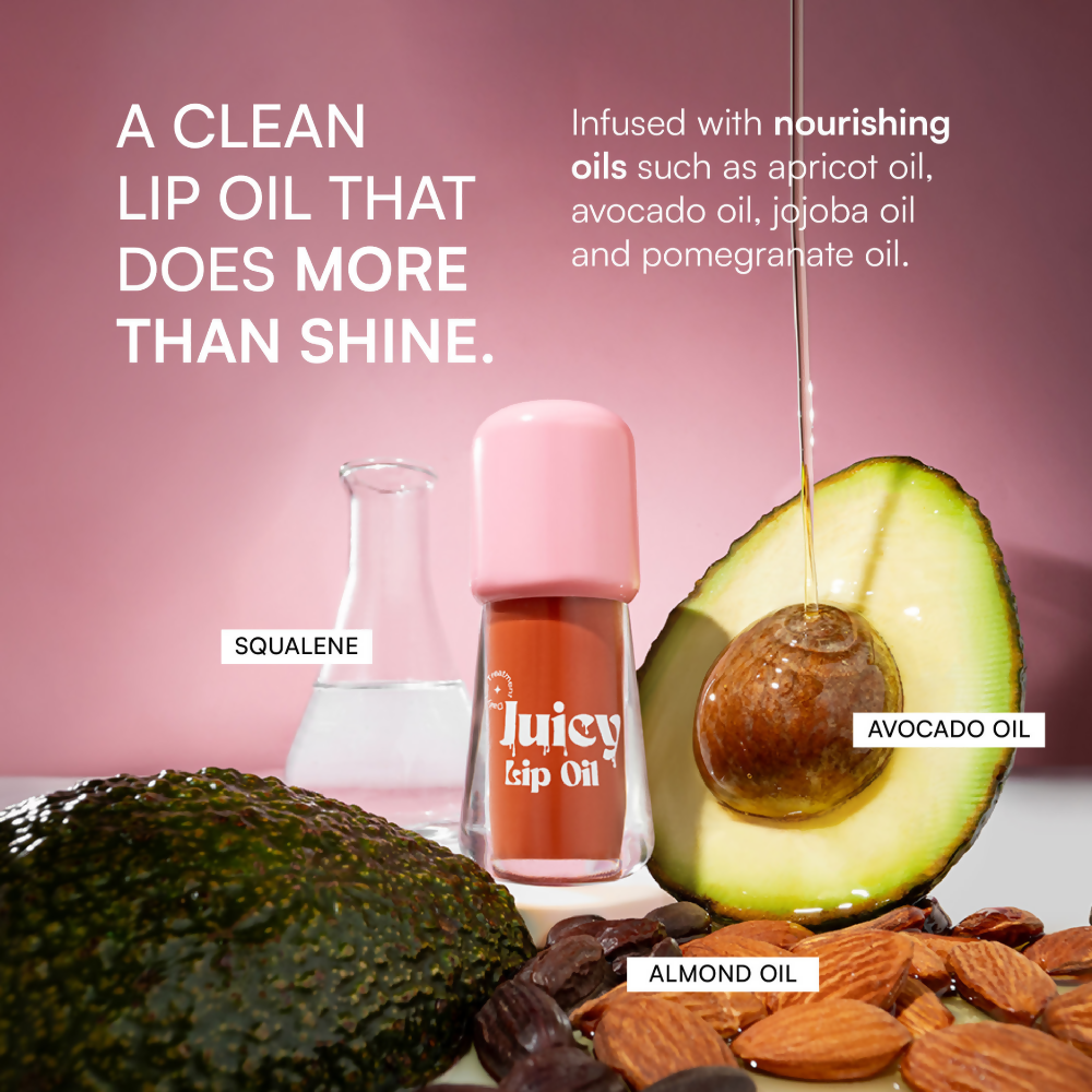 Gush Beauty Balmy Glossy Tinted Lip Oil - Cherry Red | Grocsy