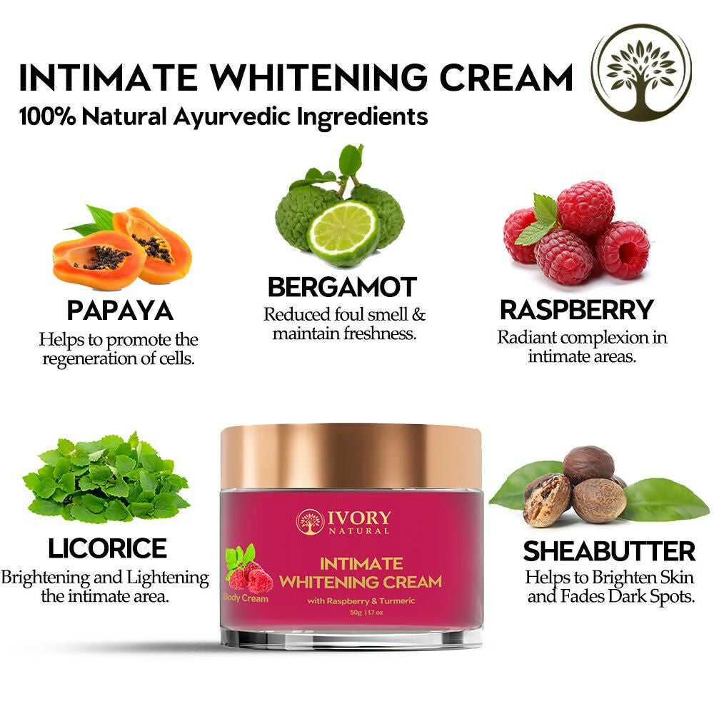 Ivory Natural Intimate Whitening Cream For Lighten Dark Areas, Inner Thigh | Grocsy