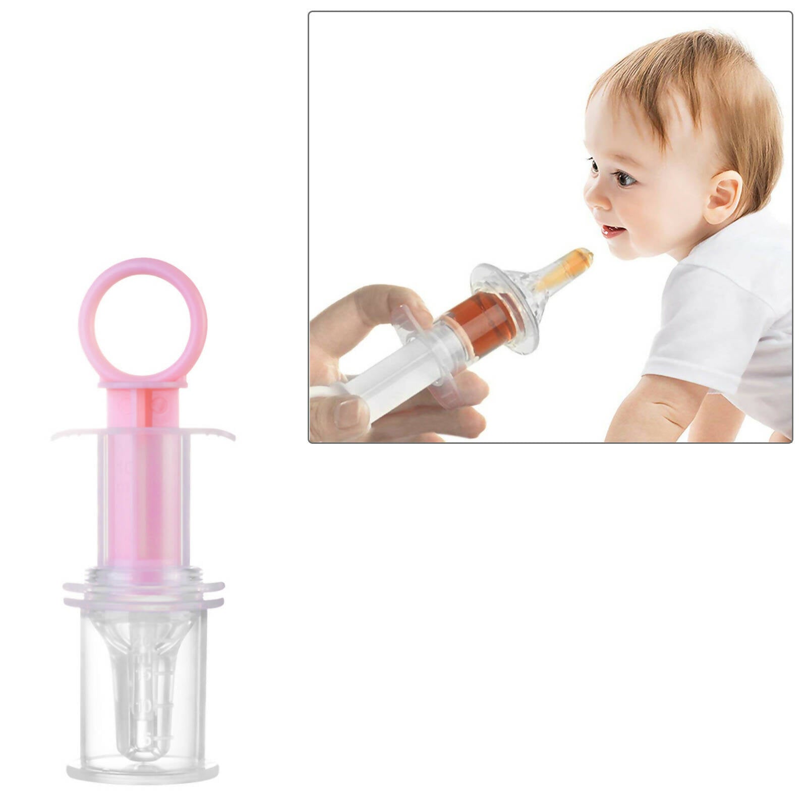Safe-O-Kid Bpa Free Silicone Liquid Medicine Feederdropper With Box For Baby, Pink | Grocsy