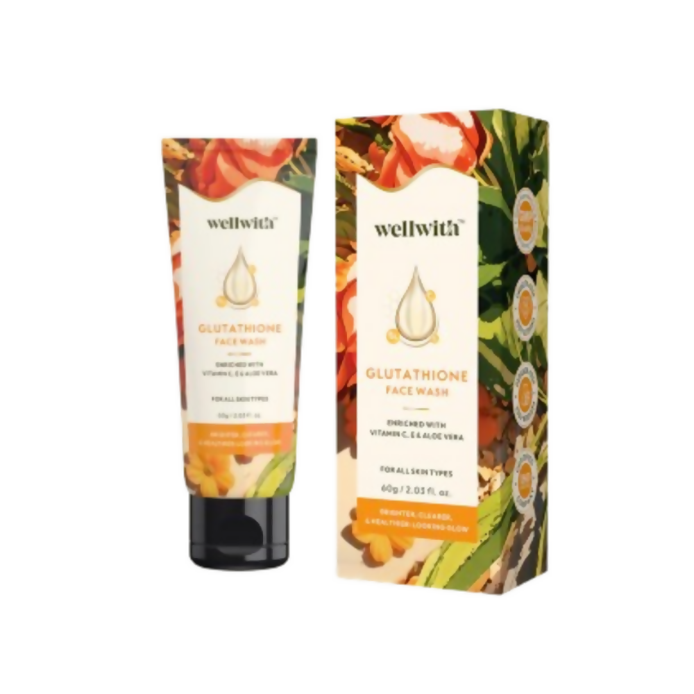 Wellwith Glutathione Face Wash | Grocsy
