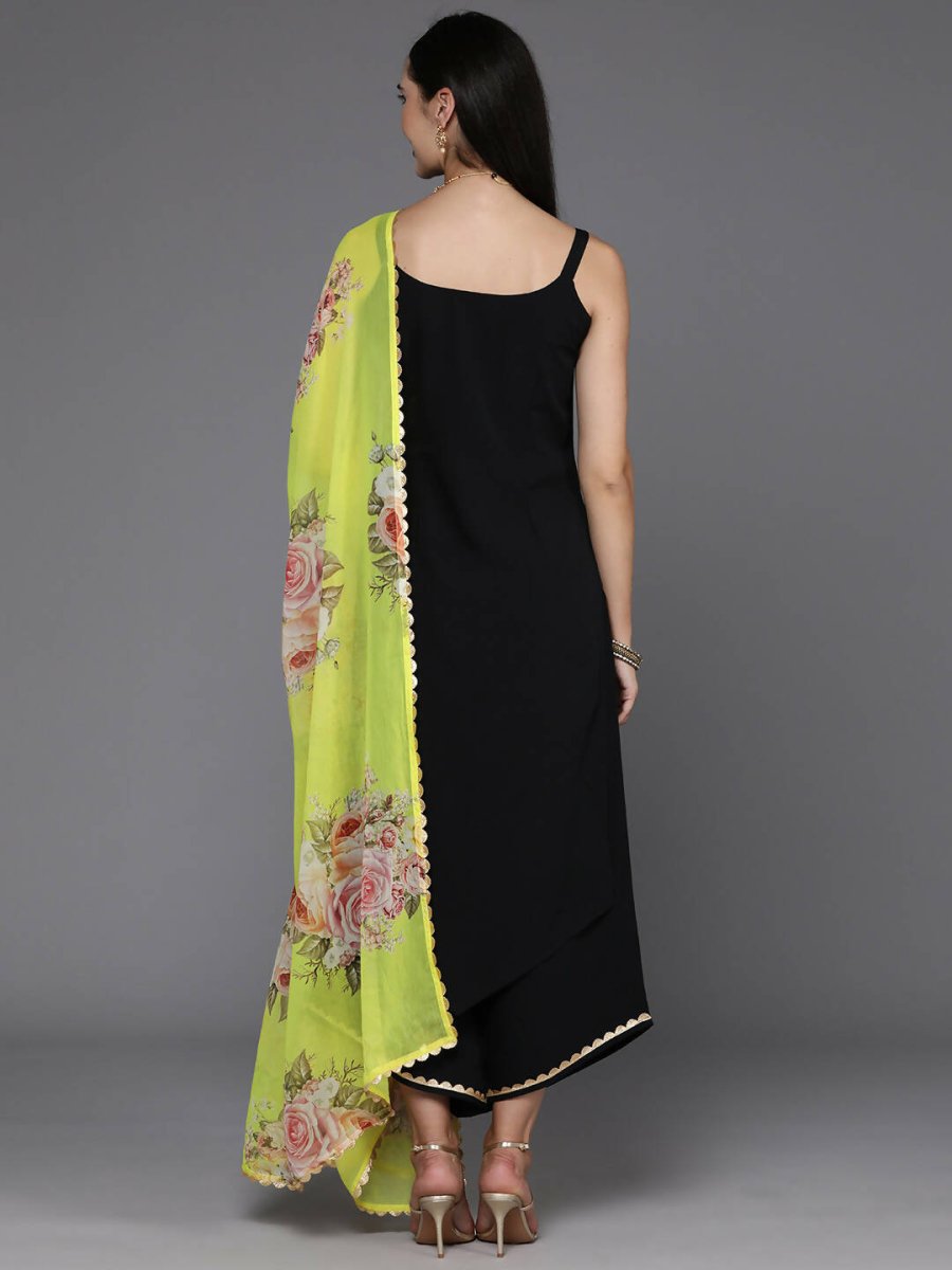 Ahalyaa Women's Traditional wear Kurta Set - Black | Grocsy