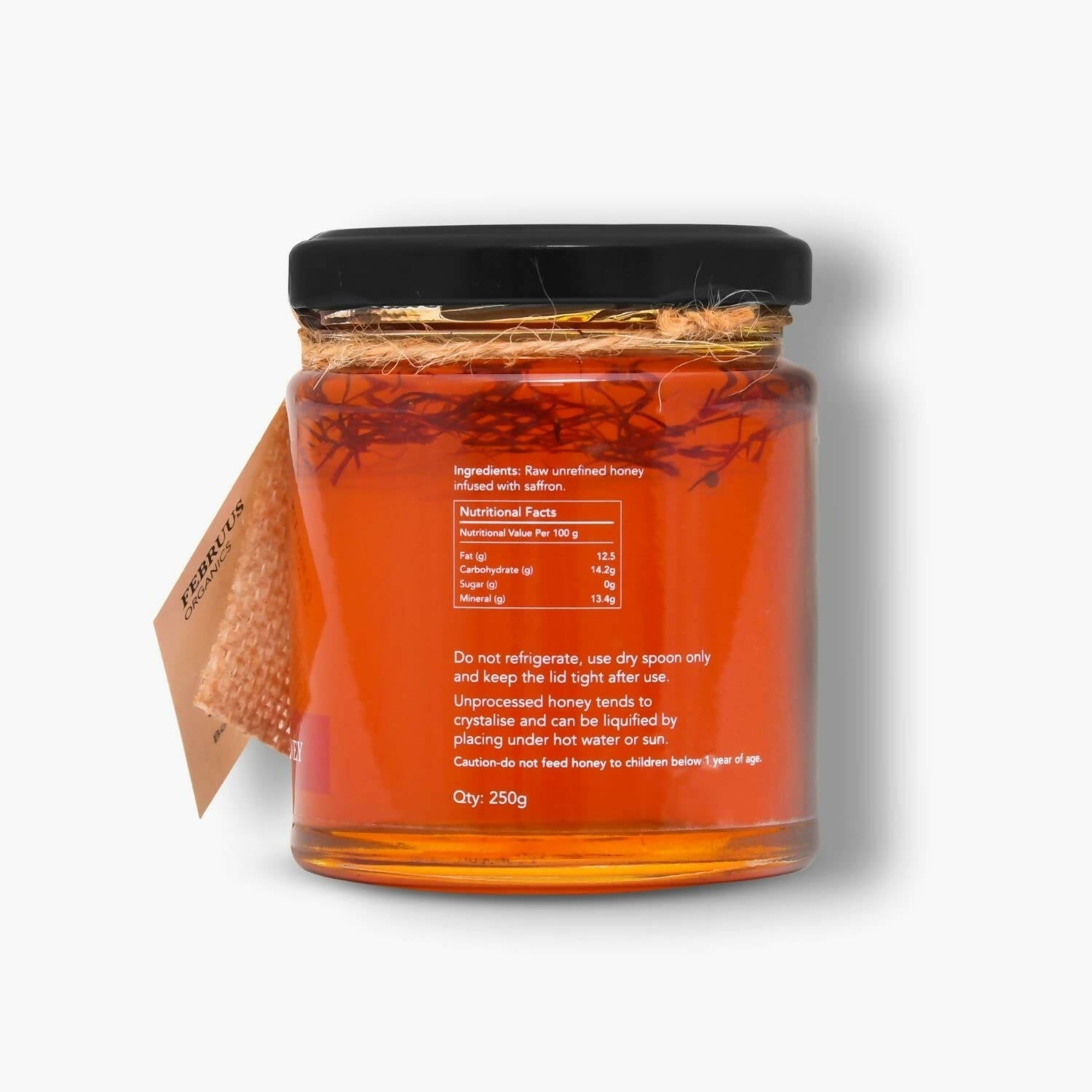 Februus Organics Pure Natural Saffron Honey | Grocsy
